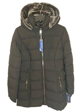 Nautica Stretch Performance Puffer Coat Black Women's Size M $132 NWT